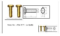 Brass Bolts Din 933 Hex bolts
